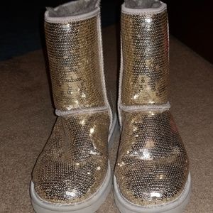 Silver Sequined UGGs